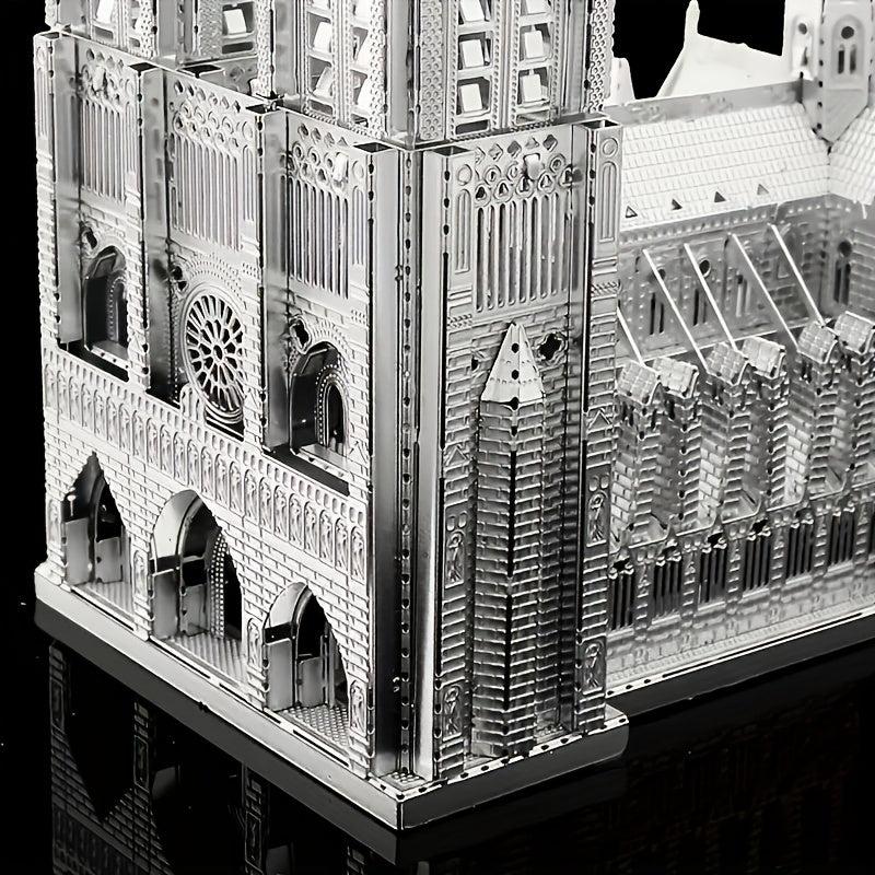 Metal Toy Castle Building 3D Puzzle Notre Dame House Model