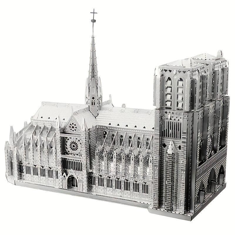 Metal Toy Castle Building 3D Puzzle Notre Dame House Model