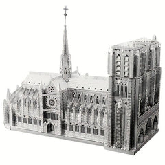 Metal Toy Castle Building 3D Puzzle Notre Dame House Model