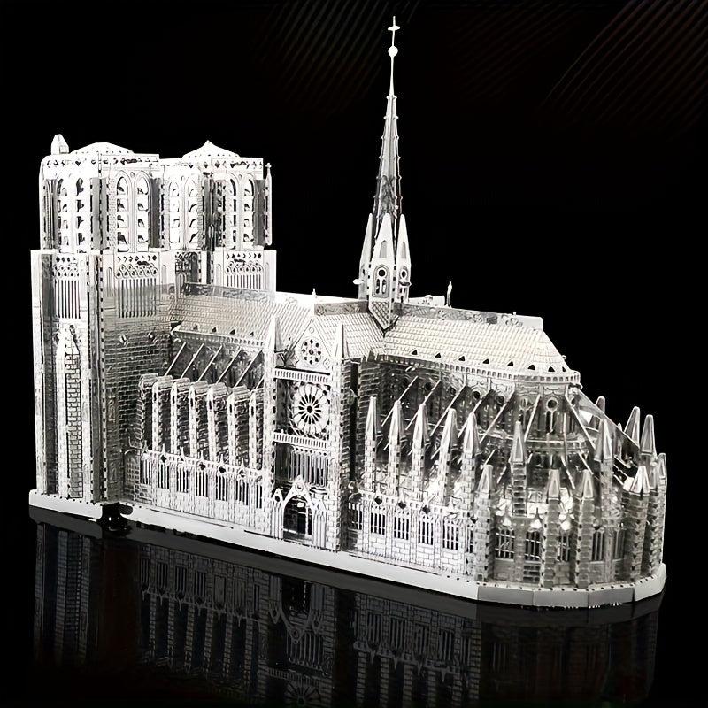 Metal Toy Castle Building 3D Puzzle Notre Dame House Model