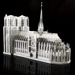 Metal Toy Castle Building 3D Puzzle Notre Dame House Model
