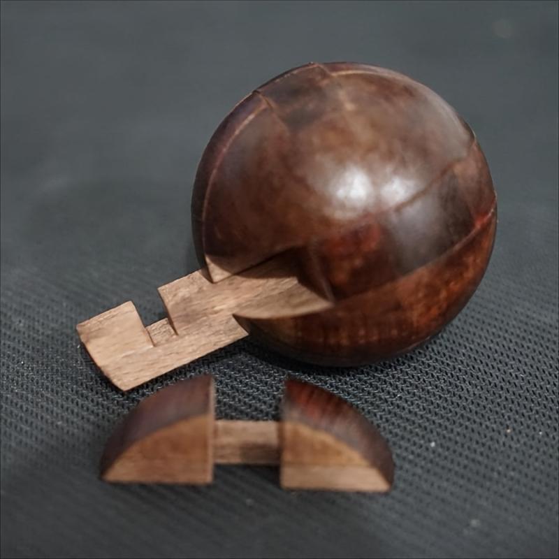 Wooden Puzzle Magic Ball Brain Teaser Toy Game