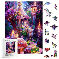 Magic Forest Puzzle Irregular Animal Shaped Wooden Toy