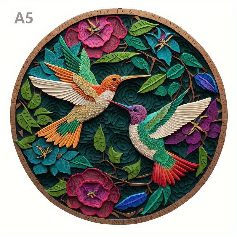 Wooden Animal Puzzles 3D Jigsaw DIY Crafts Family Games