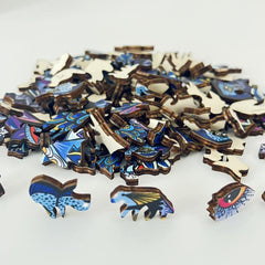 Wooden Animal Puzzles 3D Jigsaw DIY Crafts Family Games