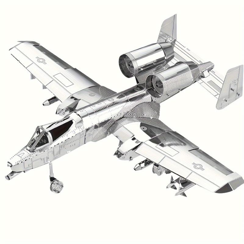 DIY Metal Assembly Toy Airplane Model 3D Stereoscopic Puzzle Fighter Hand