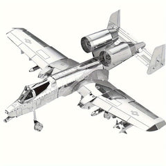 DIY Metal Assembly Toy Airplane Model 3D Stereoscopic Puzzle Fighter Hand