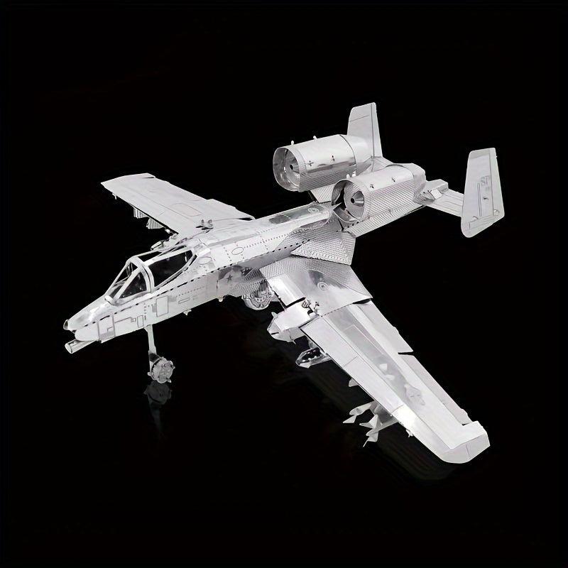 DIY Metal Assembly Toy Airplane Model 3D Stereoscopic Puzzle Fighter Hand