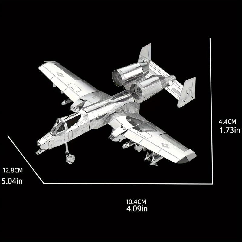 DIY Metal Assembly Toy Airplane Model 3D Stereoscopic Puzzle Fighter Hand