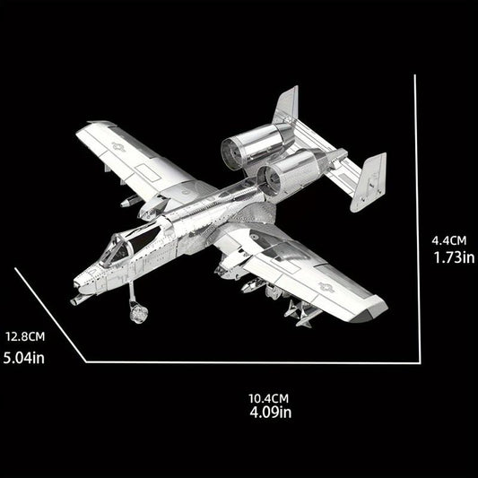 DIY Metal Assembly Toy Airplane Model 3D Stereoscopic Puzzle Fighter Hand