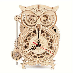 3D Wooden Owl Clock Model Kit Desk Clock Home Decor Unique Gift For Kids