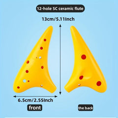 12 Hole Ceramic Flute for Beginners and Students