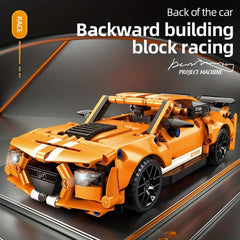 478pcs Orange Sports Car Building Block Model Building Toys for Adults and Kids