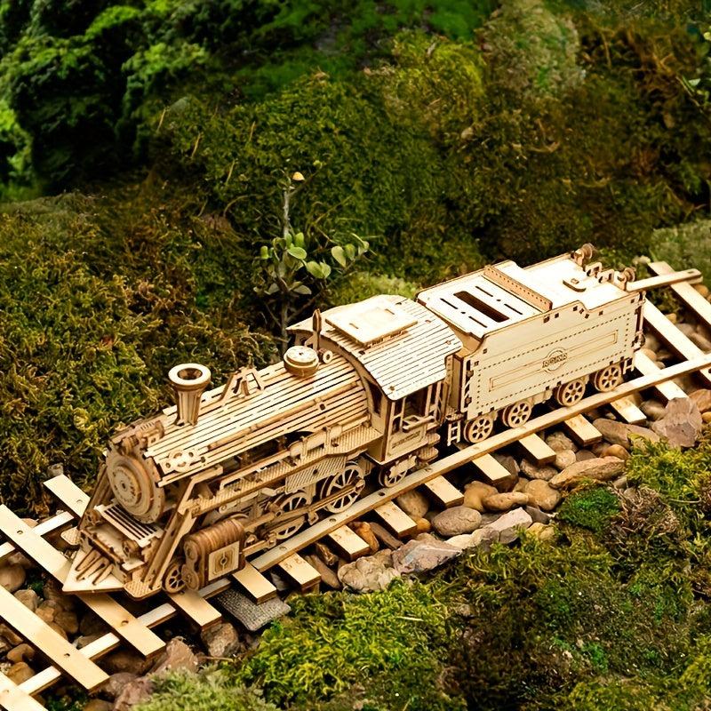 3D Wooden Puzzle MC501 Steam Train Easy Assembly Toy