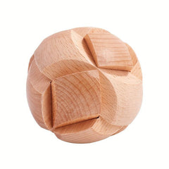 Wooden Hole Lock Brain Puzzle Toy Football Game