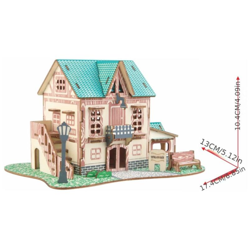 3D Wooden Puzzle Starry Sky Small Hotel DIY Toy