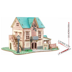 3D Wooden Puzzle Starry Sky Small Hotel DIY Toy