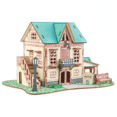 3D Wooden Puzzle Starry Sky Small Hotel DIY Toy