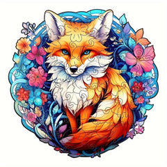 Wooden Fox Puzzle Irregular Shape Christmas Gift