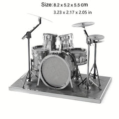 Metal Puzzle 3D Drum Instrument Model Christmas Gift
