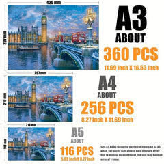 Winter London Bridge Wooden Puzzle Colorful DIY Wooden Crafts