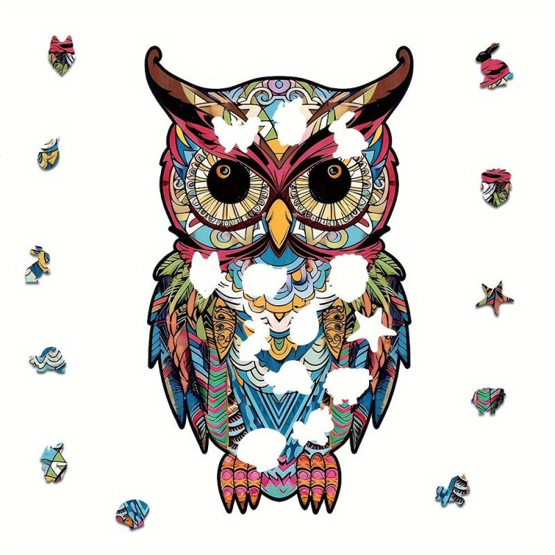 Wooden Owl Puzzle Irregular Shape Christmas Gift Adult Stress Reduction