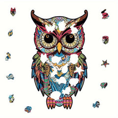 Wooden Owl Puzzle Irregular Shape Christmas Gift Adult Stress Reduction