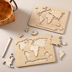 Wooden Map Puzzle Toy for Toddlers