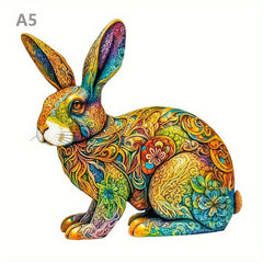 Rabbit Wooden Puzzle Alien Animal Puzzle Educational Toys