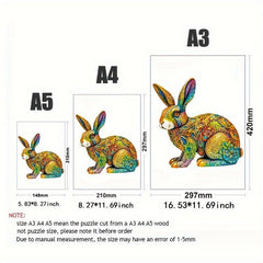 Rabbit Wooden Puzzle Alien Animal Puzzle Educational Toys