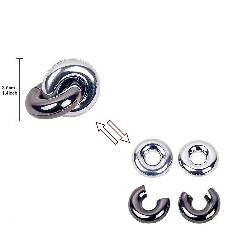 3pcs Metal Cast Puzzle Games Toys 3D Puzzle Highly Difficult Adult Puzzles Box