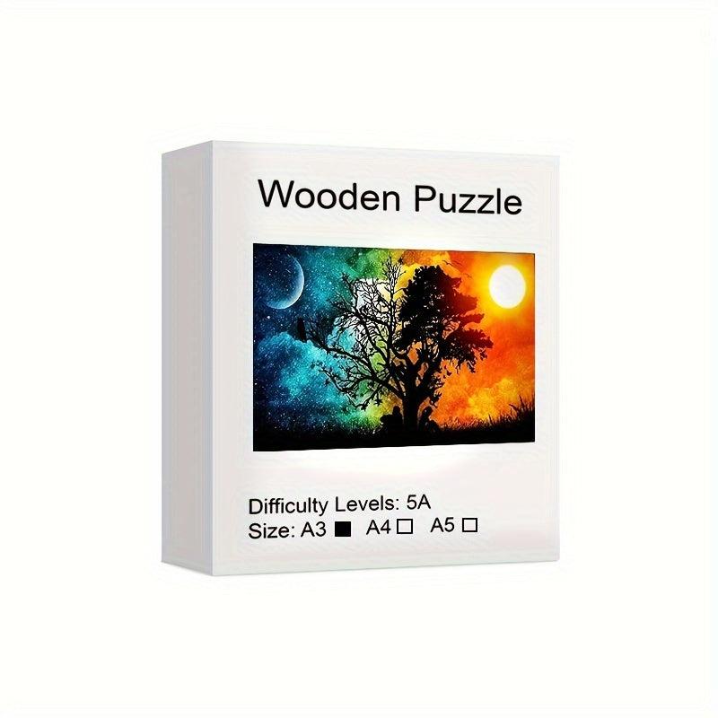 Wooden Animal Fragment Puzzle Creative Game
