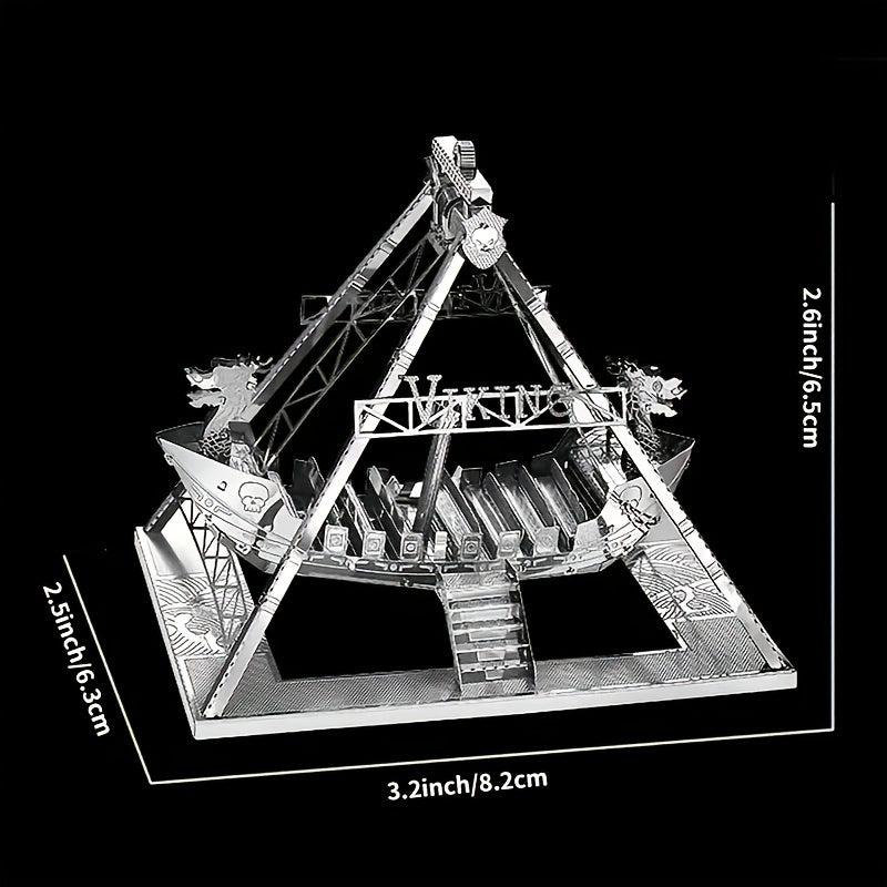 Metal Assembly Toy Model 3D Viking Ships Puzzle Game