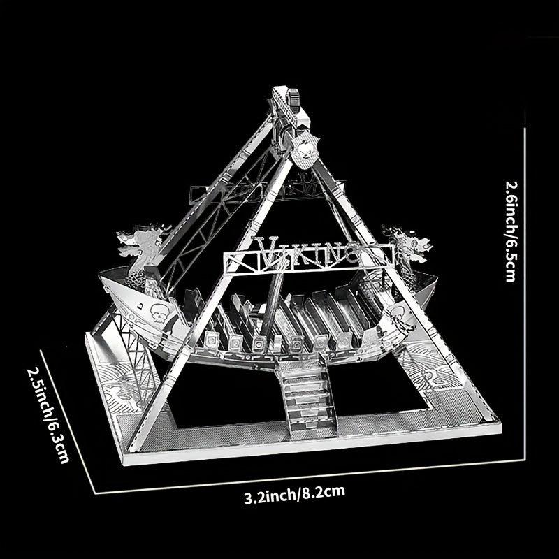 Metal Assembly Toy Model 3D Viking Ships Puzzle Game