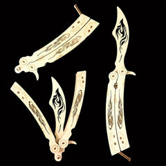 3D Wooden Puzzle Flame Butterfly Model Toy DIY Gift