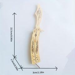 3D Wooden Puzzle Flame Butterfly Model Toy DIY Gift