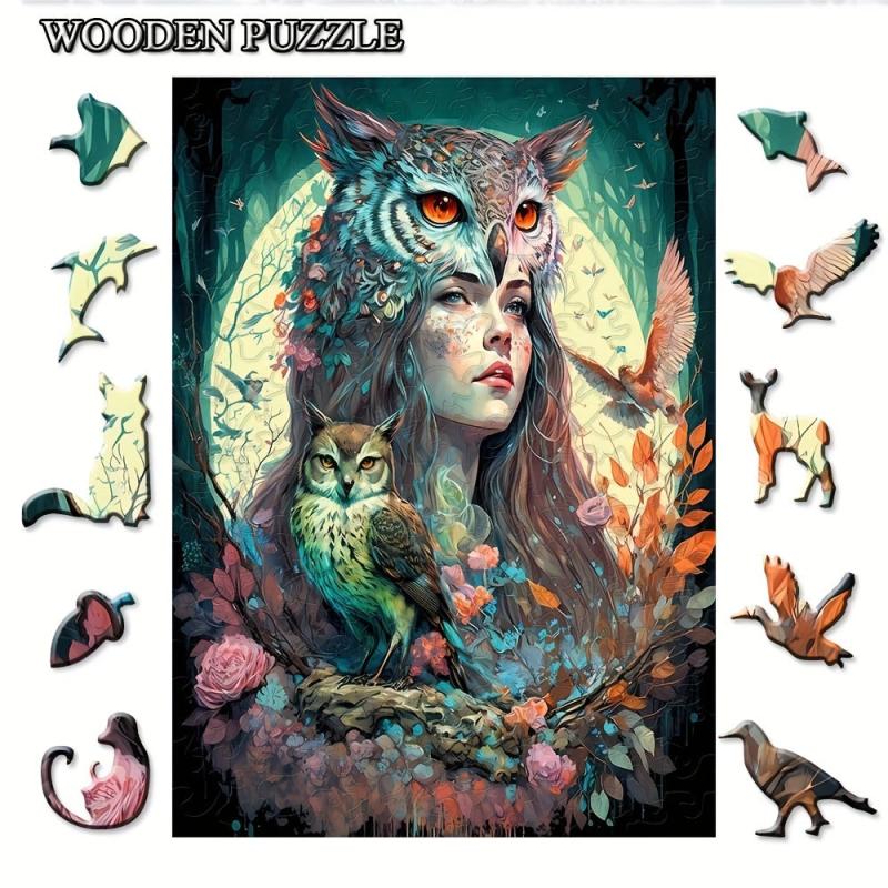 Owl Fairy Wooden Puzzle Creative Alien Birthday Gift Game