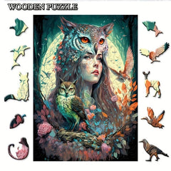 Owl Fairy Wooden Puzzle Creative Alien Birthday Gift Game