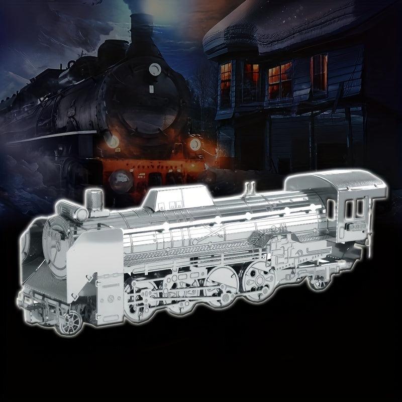 3D Metal Train Model Puzzle Toy Game DIY Hand Model