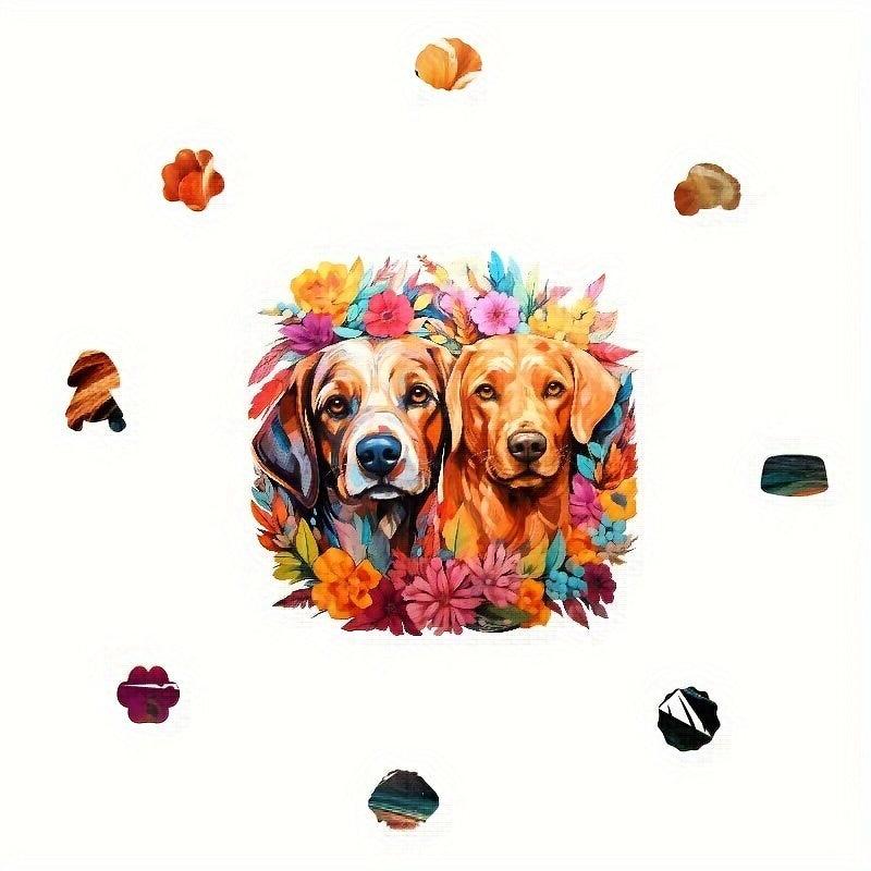 Dog Wooden Educational Toys Unique Wooden Puzzle Games With Shape For Adults