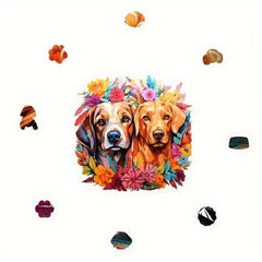 Dog Wooden Educational Toys Unique Wooden Puzzle Games With Shape For Adults