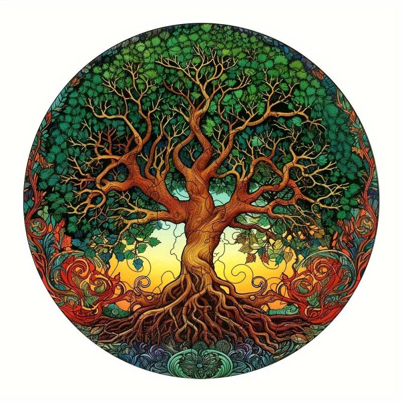 Wooden Puzzle Tree Of Life Irregular Shape Stress Reduction Gift