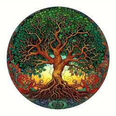 Wooden Puzzle Tree Of Life Irregular Shape Stress Reduction Gift