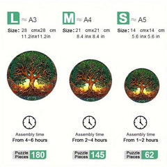 Wooden Puzzle Tree Of Life Irregular Shape Stress Reduction Gift
