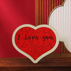 Heart Shaped Wooden Puzzle Toy Educational Building Blocks Jigsaw Puzzles