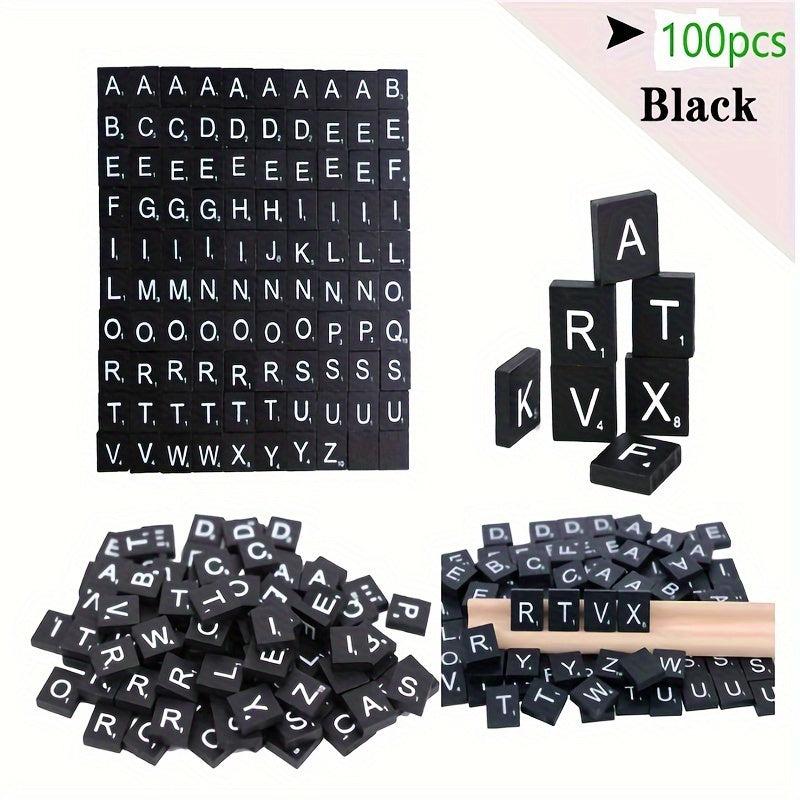 Red Alphabet Coasters & Scrabble Crossword Game, Holiday Decoration