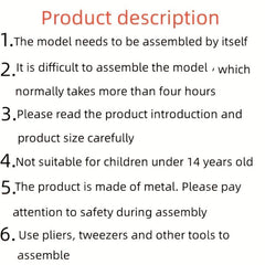 3D Metal Toy Car Model Game Puzzle Assemble Kit