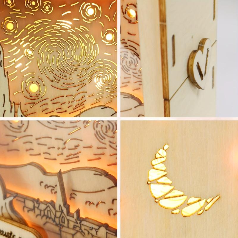 Starry Sky 3D Wooden Puzzle Kit Desk Decor for Adults & Kids 14+