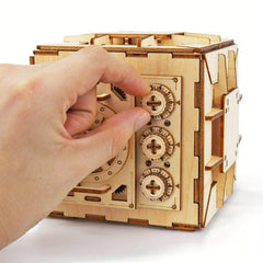 3D Wooden Jigsaw Puzzle Interlocking Code Box Crafts