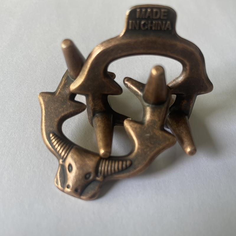 Cow Head Magic Puzzle Zinc Alloy Unlock Kongming Lock